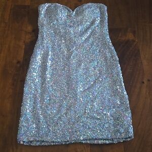 NWOT Frederick's of Hollywood Sequin Strapless Dress Size Small